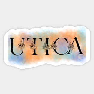 Utica floral watercolor Sticker